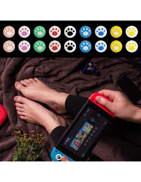 18 Tapas de Joystick Silicona Yeconire para Nintendo Switch