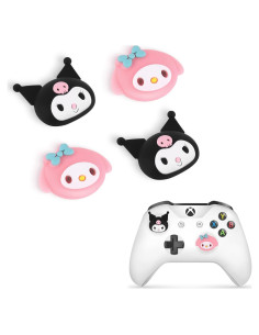 Tapas de Agarre para Pulgar DLseego 4PCS Silicona Rosa