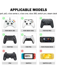 Tapas de Agarre para Pulgar DLseego 4PCS Silicona Rosa 2