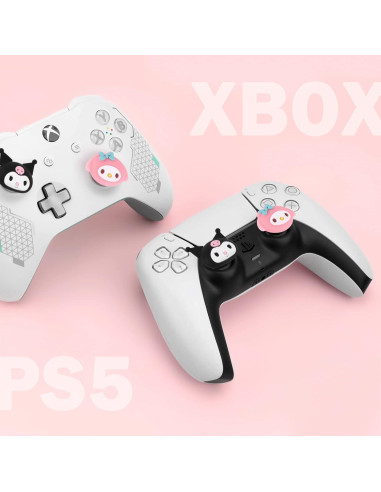 Tapas de Agarre para Pulgar DLseego 4PCS Silicona Rosa