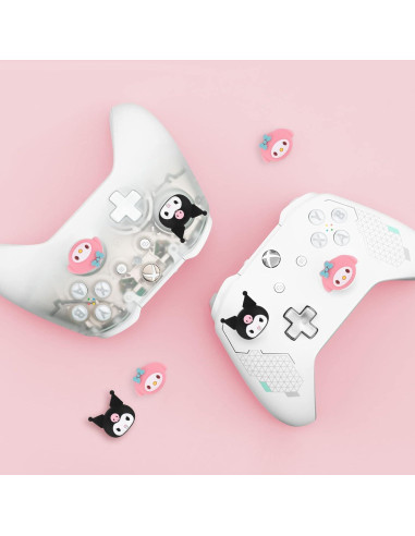 Tapas de Agarre para Pulgar DLseego 4PCS Silicona Rosa