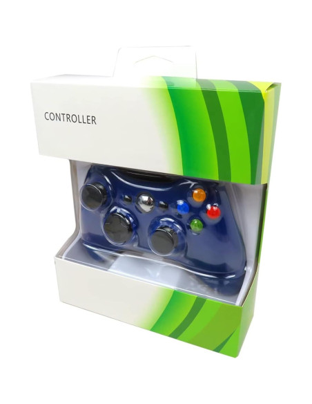 Gamepad USB con Cable USonline911 para Xbox 360 Azul