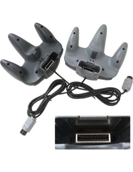 Controlador Clásico USonline911 para Nintendo 64 - Negro y Gris