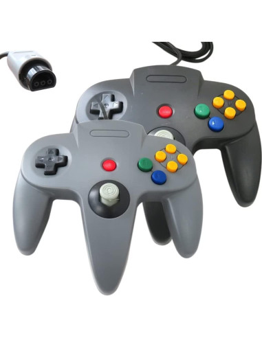 Controlador Clásico USonline911 para Nintendo 64 - Negro y Gris