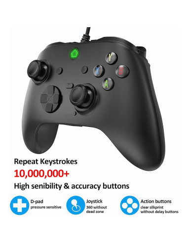 Controlador con cable Ceozon para PC y PS3, USB 2.5m