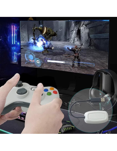 Controlador Inalámbrico Xbox 360 USonline911 Blanco