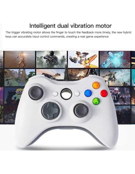 Gamepad USB con Cable USonline911 para Xbox 360 y PC