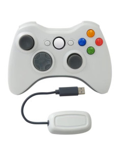 Controlador Inalámbrico Gamed 2.4GHz para Xbox 360 y PC - Blanco