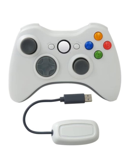 Controlador Inalámbrico Gamed 2.4GHz para Xbox 360 y PC - Blanco