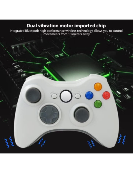 Controlador Inalámbrico Gamed 2.4GHz para Xbox 360 y PC - Blanco