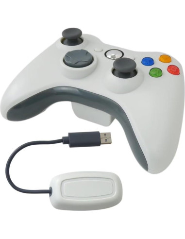 Controlador Inalámbrico Gamed 2.4GHz para Xbox 360 y PC - Blanco