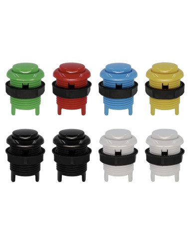 Botones de Presión SJ@JX 28mm para Arcade Multicolor