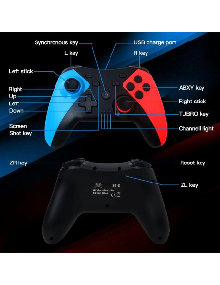 Controlador Inalámbrico USonline911 para Nintendo Switch