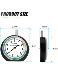 Medidor de Profundidad de Banda de Rodadura MEANLIN 2" 2