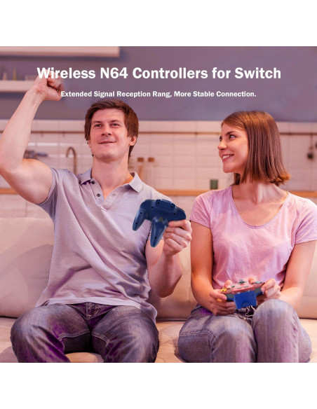 Controladores Inalámbricos USB N64 Kiwitatá para Switch