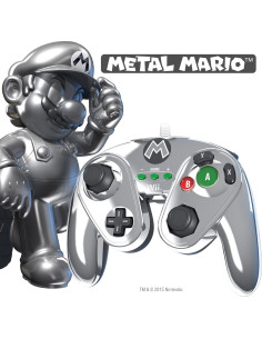 Controlador con cable PDP para Wii U - Metal Mario 2