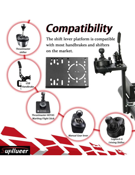 Soporte de Simulador de Carreras Supllueer para Joystick G27 G29 G920