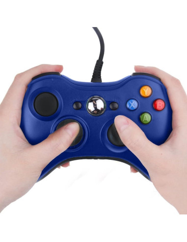 Gamepad USB con Cable USonline911 Doble Vibración Azul