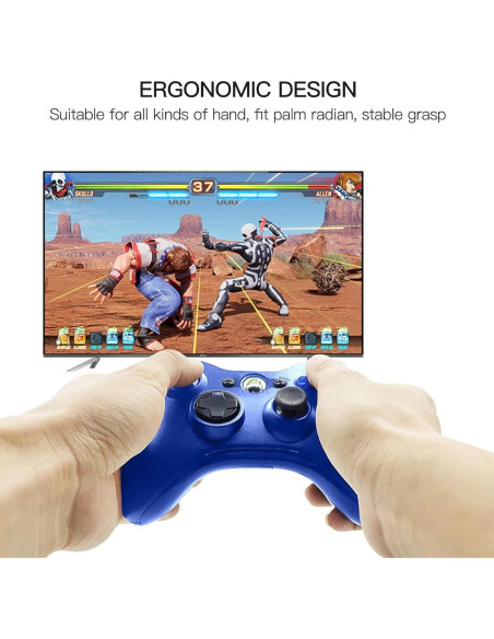 Gamepad USB con Cable USonline911 Doble Vibración Azul