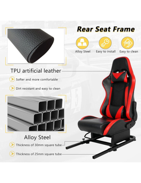 Simulador de Carreras Marada Racing Game-11W con Asiento Rojo