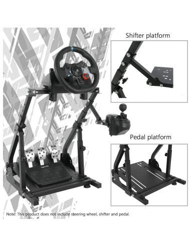 Soporte de Volante de Carreras Supllueer con Doble Brazo Ajustable