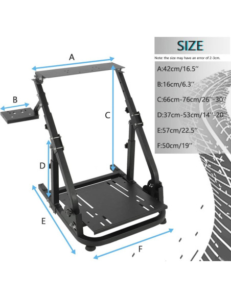 Soporte de Volante de Carreras Supllueer con Doble Brazo Ajustable