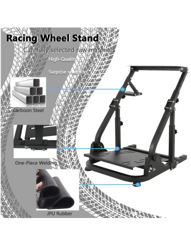 Soporte de Volante de Carreras Supllueer con Doble Brazo Ajustable