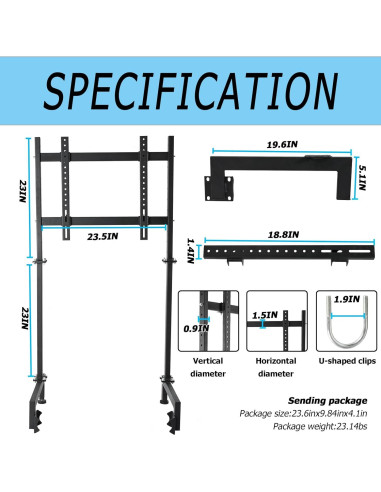 Soporte de Pantalla Anman Racing Pro para Simulador 24-55"