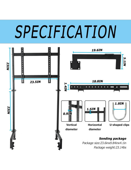 Soporte de Pantalla Anman Racing Pro para Simulador 24-55"