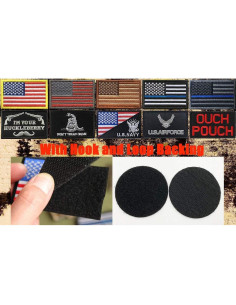 Juego de 2 Parches Bordados EMT EMS Zcketo 8x5cm Velcro 2