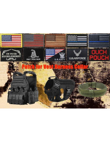 Juego de 2 Parches Bordados EMT EMS Zcketo 8x5cm Velcro