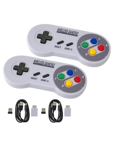 Controlador Inalámbrico 2.4G USonline911 para SNES Mini - 2 Pcs