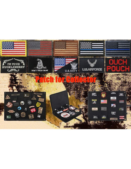 Juego de 2 Parches Bordados EMT EMS Zcketo 8x5cm Velcro