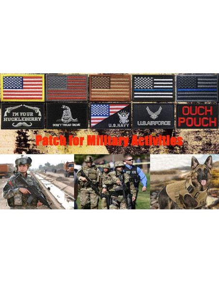 Juego de 2 Parches Bordados EMT EMS Zcketo 8x5cm Velcro