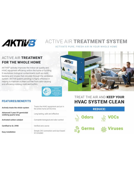 Sistema de Tratamiento de Aire Fresh-Aire UV AKTIV8 2 Años
