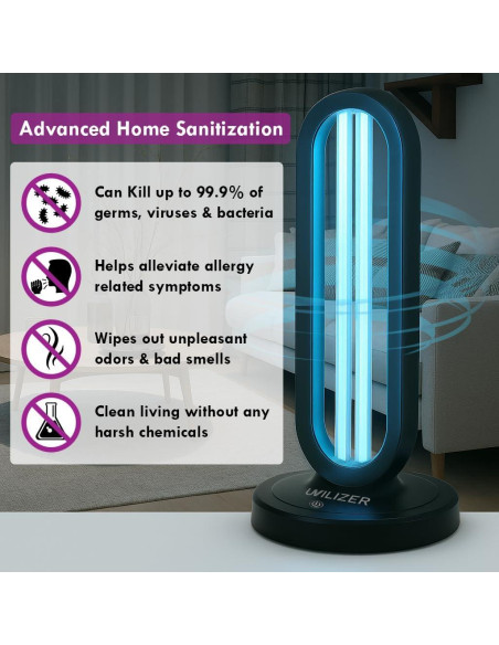 Torre Desinfectante UVILIZER 38W con Control Remoto - UVC