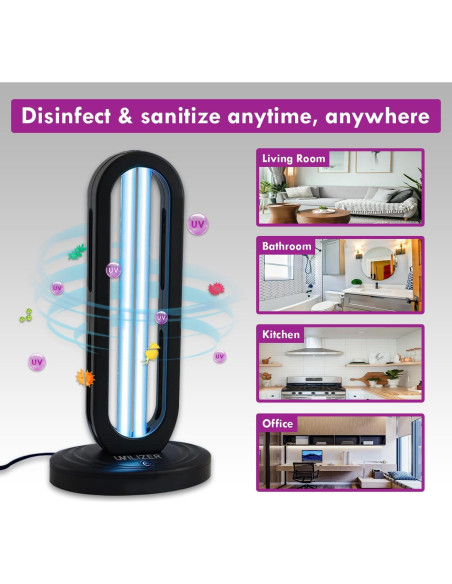 Torre Desinfectante UVILIZER 38W con Control Remoto - UVC