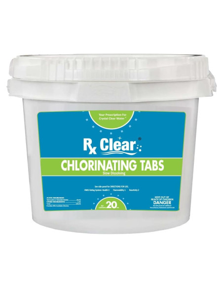 Tabletas de Cloro Rx Clear 9,07 kg para Piscinas | Larga Duración