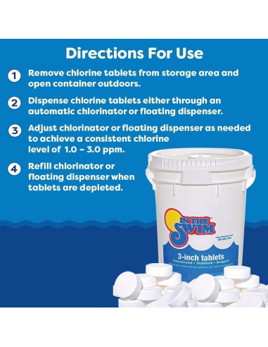 Tabletas de Cloro In The Swim 4,54 kg para Piscinas