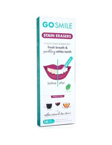 Borradores de Manchas GO SMILE 14 aplicadores menta