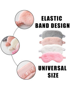 4 Pcs Máscaras de Sueño Haniu Suaves para Viaje Color Aleatorio 2