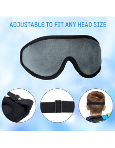 Máscara de Sueño 3D Geyoga para Niños - 2 Piezas Ajustables 2