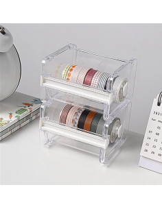 2 Soportes de Cinta Washi Dreamty con Dispensador Transparente 2