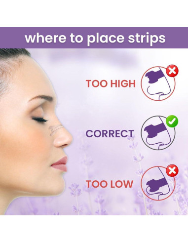 Tiras Nasales Massner Lavanda 100 Unidades Alivio Ronquidos