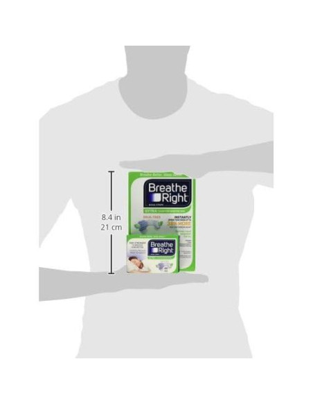 Tiras Nasales Breathe Right Piel Sensible 44 Unidades