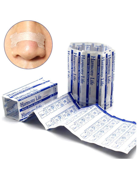 100 Tiras Nasales MIBICIRI Anti Ronquidos 55x16mm