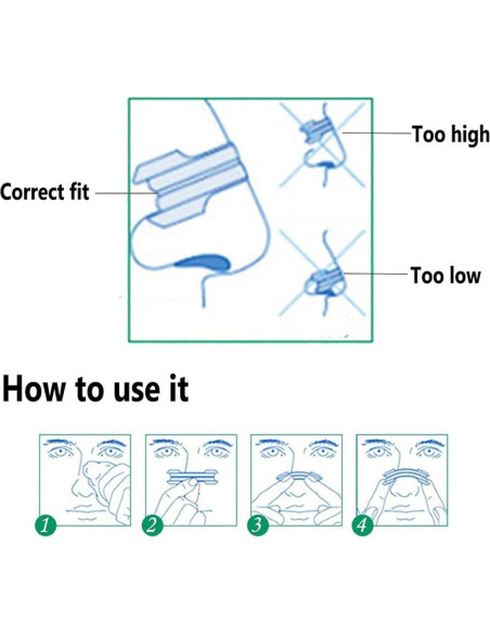100 Tiras Nasales MIBICIRI Anti Ronquidos 55x16mm