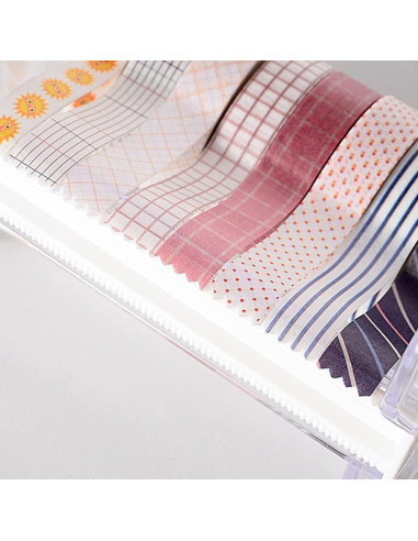 2 Soportes de Cinta Washi Dreamty con Dispensador Transparente