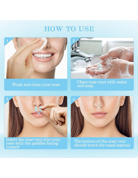 Dilatador Nasal Reutilizable MYMULIKE 4 Tamaños Antisnoring