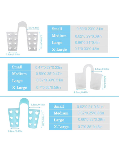Dilatador Nasal Reutilizable MYMULIKE 4 Tamaños Antisnoring
